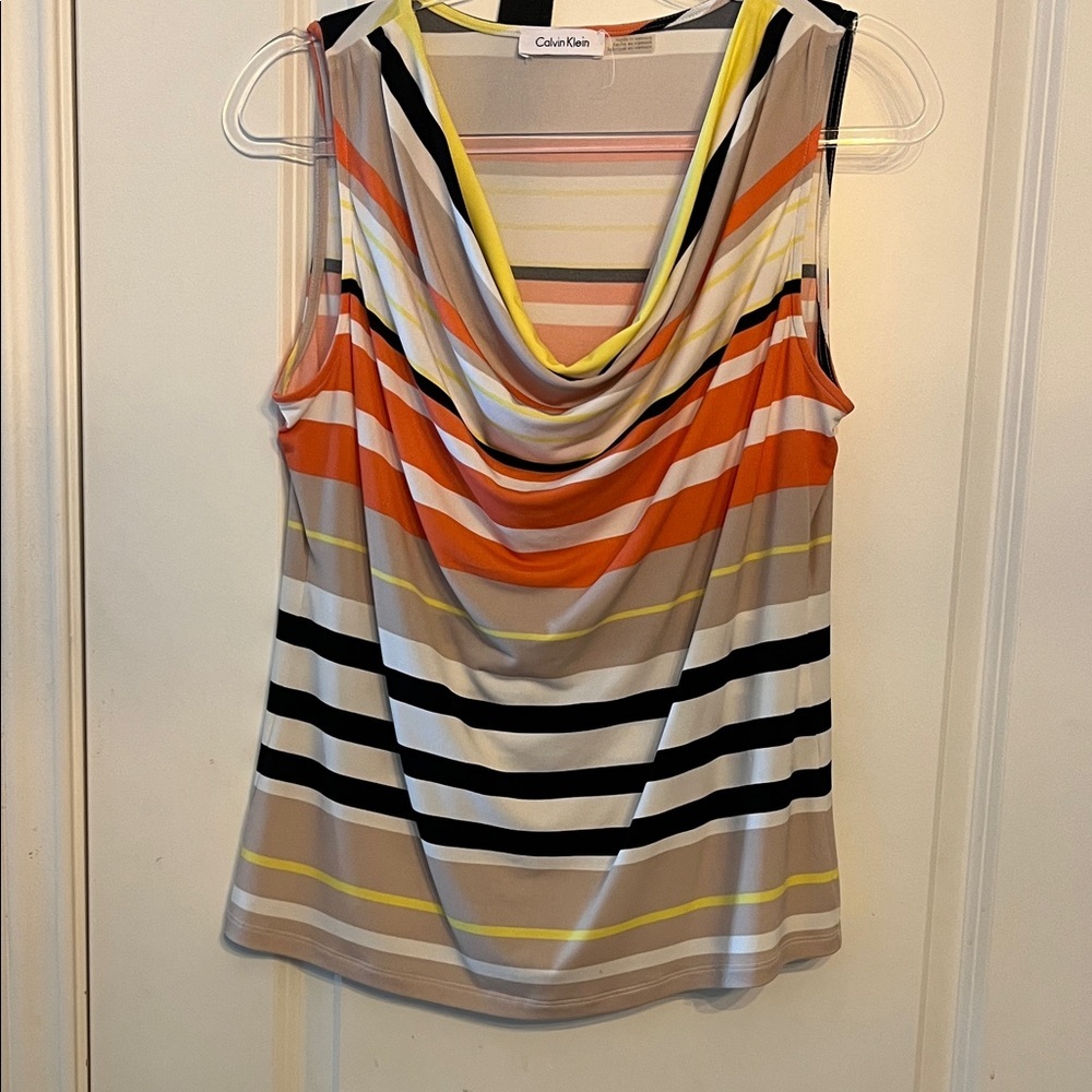 Calvin Klein Women's Striped Multicolor Tank Top
